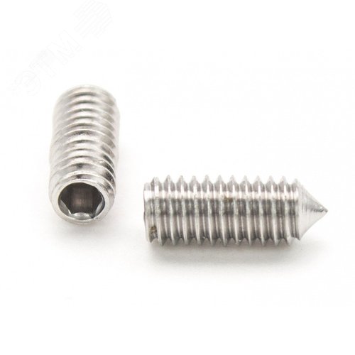 Винт установочный с острым концом, внутренний шестигранник ИСО 4027 [ДИН 914] А2 M 6X12