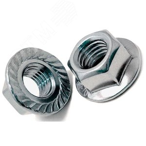 Гайка шестигранная с фланцем с насечками ДИН 6923 А2 M 6