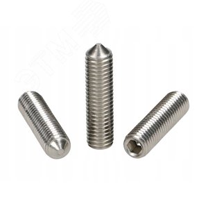 Винт установочный с острым концом, внутренний шестигранник ИСО 4027 [ДИН 914] А2 M 5X10