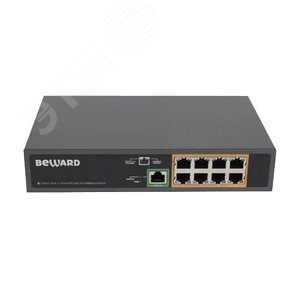 Коммутатор неуправляемый PoE, 8 портов 100 Мб/с, 123 Вт