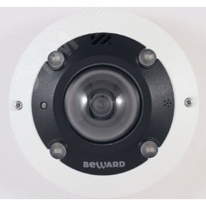 Видеокамера IP панорамная Fisheye 12 Мп 1/1.7 КМОПSONY Exmor R 4000x3000 60 к/с H.264 объектив fisheye эл-мех ИК-фильтр 12В (DC)/PoEѕIP66 -40 +50