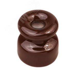 Изолятор для наружного монтажа, керамика, цвет коричневый (50 шт/уп)