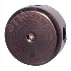 Коробка распределительная 110мм, пластик, цвет Медный Век с кабельными вводами