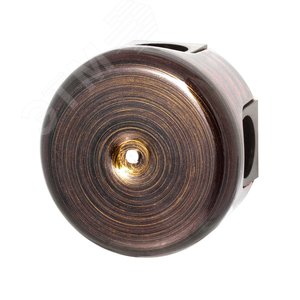 Коробка распределительная 78мм, пластик, цвет Бронза с кабельными вводами