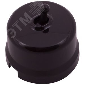 Кнопка (однотумблерная), пластик, цвет Коричневый