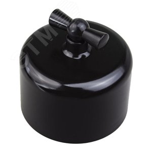 Выключатель поворотный 1 кл., черный