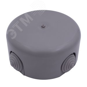 Коробка распределительная 78мм, пластик, цвет Титан с кабельными вводами