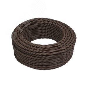 Ретро провод 3х1,5 Коричневый (матовый) 50м