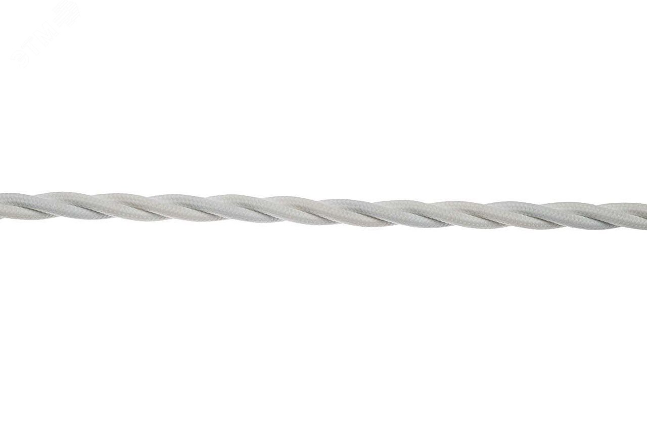 Ретро провод 2х0,75 Белый (матовый) 20м