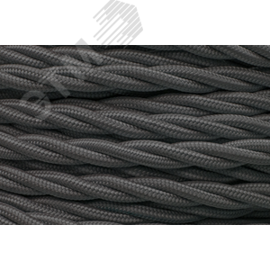 Ретро провод 2х0.75 Графит (матовый) 20м