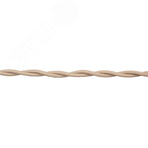 Ретро провод 2х0,75 Песочное золото (матовый) 50м