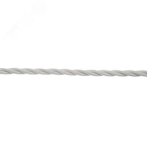 Ретро провод 2х0,75 Белый (матовый) 50м