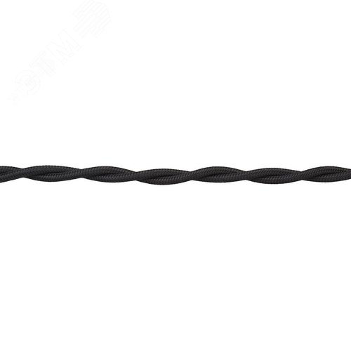 Ретро провод 2х0,75 Черный (матовый) 50м