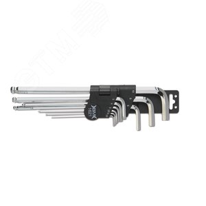 Набор шестигранных ключей со сферической головкой 9 шт. 1,5 -10 мм