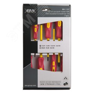 Набор диэлектрических отверток (шлиц, РН) 7 шт