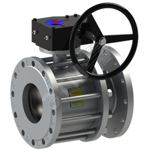 Кран шаровой фланцевый сборный стандартнопроходной DN 400 PN 16 с редуктором тип 11с41п