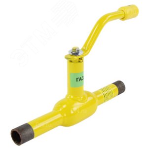 Кран шаровой КШГ 70.102.032 стальной для газа станд. проход DN 032 PN 16 под приварку с рукояткой