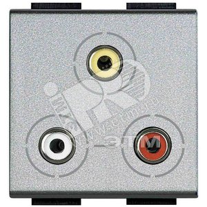 LivingLight Разъем 3xRCA алюминий