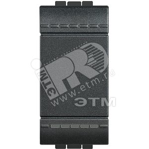 LivingLight Кнопка с автоматическими клеммами 1 модуль антрацит