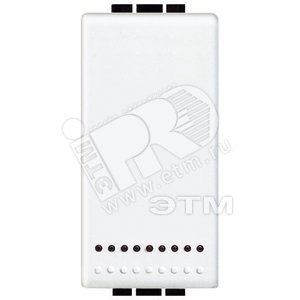 LivingLight Кнопка (NO) 10А 2P с независимыми контактами белый