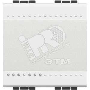 LivingLight Выключатель с винтовыми клеммами 2 модуля белый