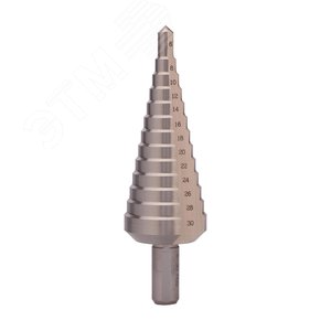 Сверло ступенчатое 6-30мм HSS 13 ступеней L100мм хвостовик10мм (CzTool)
