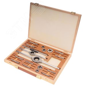 Набор метчиков и плашек UNF 1/4'' -1/2'' HSS 20 предметов (CzTool)