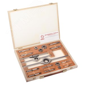 Набор метчиков и плашек UNF 1/4'' -1/2'' 115CrV3 20 предметов (CzTool)