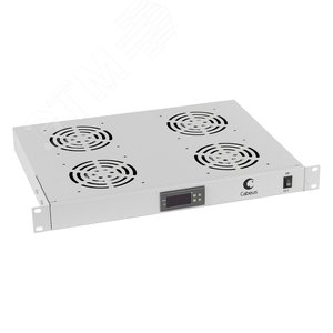 Модуль вентиляторный 19', 4 вентилятора, с цифровым термодатчиком