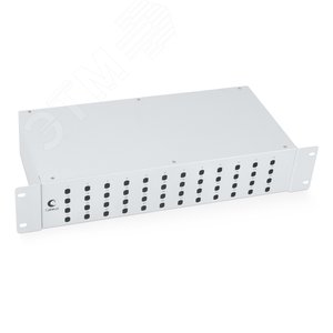 Кросс бокс оптический 19' на 48 ST(FC) со сплайс-кассетой и КДЗС (без пигтейлов и проходных адаптеров)