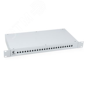 Кросс бокс оптический 19' на 24 ST(FC) со сплайс-кассетой и КДЗС (без пигтейлов и проходных адаптеров)