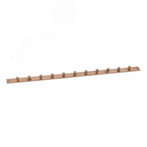 Шина заземления медная с изоляторами, 11 точек подключения, 19 дюймов