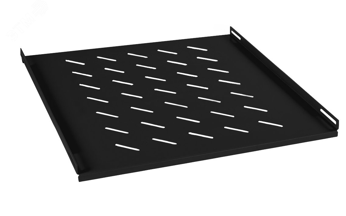 Полка 19' перфорированная глубиной 600 мм для напольных шкафов глубиной 800 мм, цвет черный (RAL 9004)