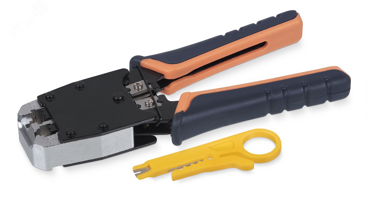 Инструмент обжимной для RJ-45 (8р8с), RJ-11/12 (6р6с, 6р4с, 6р2с), профессиональный
