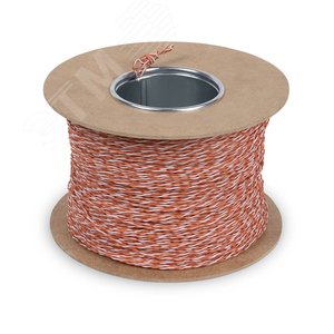 Витая пара кроссировачная неэкранированная U/UTP. категория 5e. 1 пара (24 AWG). одножильный (solid). без общей внешней оболочки. оранжевая. 100м