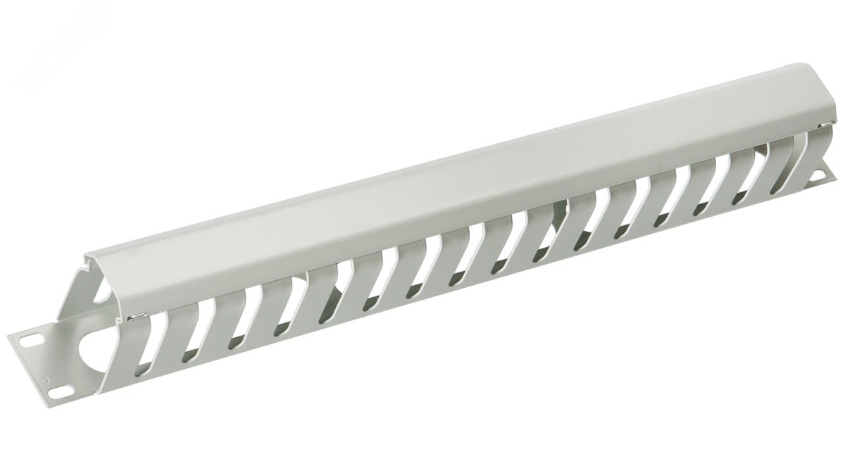 Органайзер кабельный 19д 1U металлический с крышкой