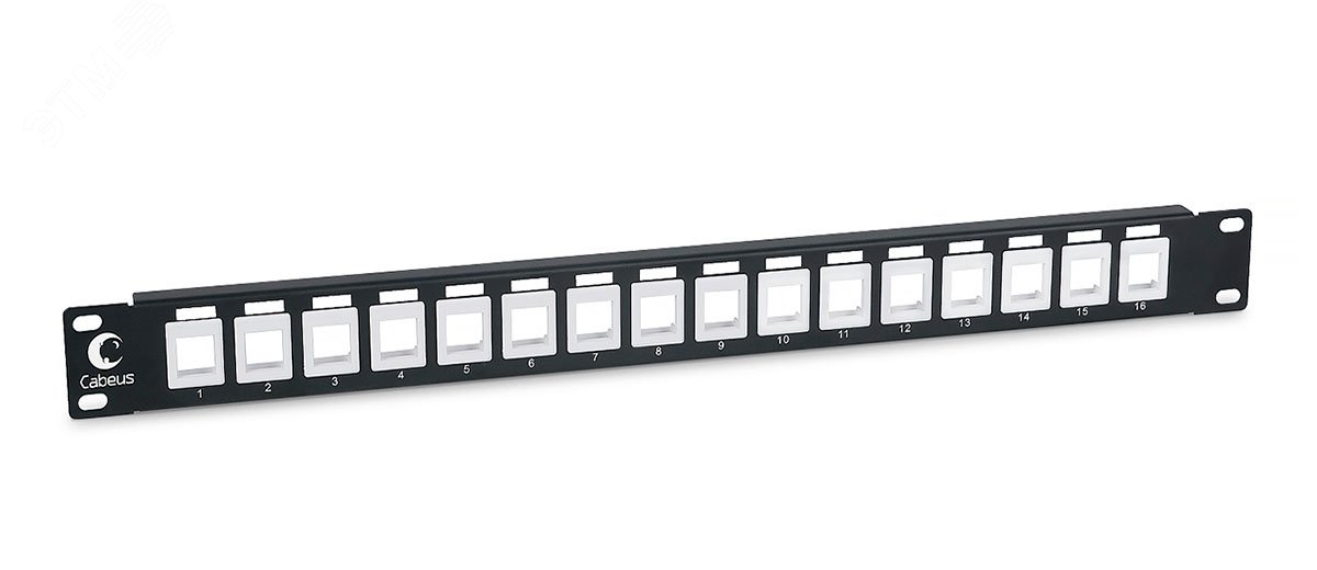 Патч-панель модульная 19', 16 портов, 1U, для неэкранированных модулей