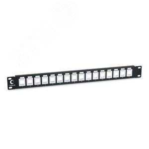 Патч-панель модульная 19', 16 портов, 1U, для неэкранированных модулей
