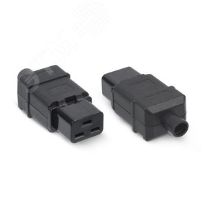 Вилка С19 разборная, 16А, 250 V, черная