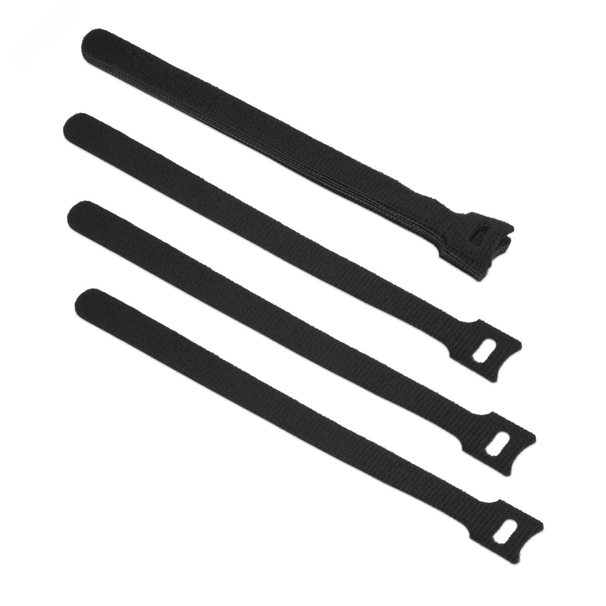 Хомут для кабеля, липучка с мягкой застежкой, 210x14 мм, черный (10 шт.)