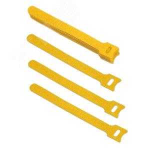 Хомут для кабеля, липучка с мягкой застежкой, 150x14 мм, желтый (10 шт.)