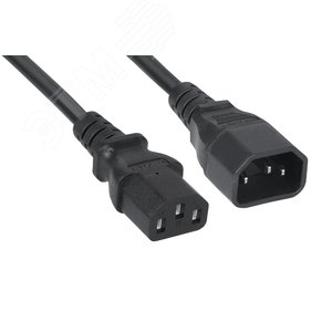 Кабель питания монитор-компьютер IEC 320 C13 - IEC 320 C14 (3x0.75), 1.8 м