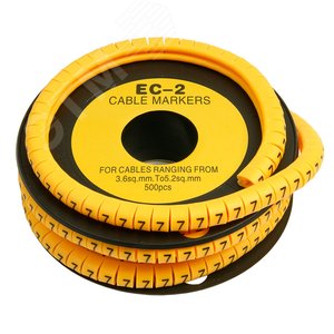 Маркер для кабеля д.7.4мм, цифра 7