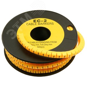 Маркер для кабеля д.7.4мм, цифра 1