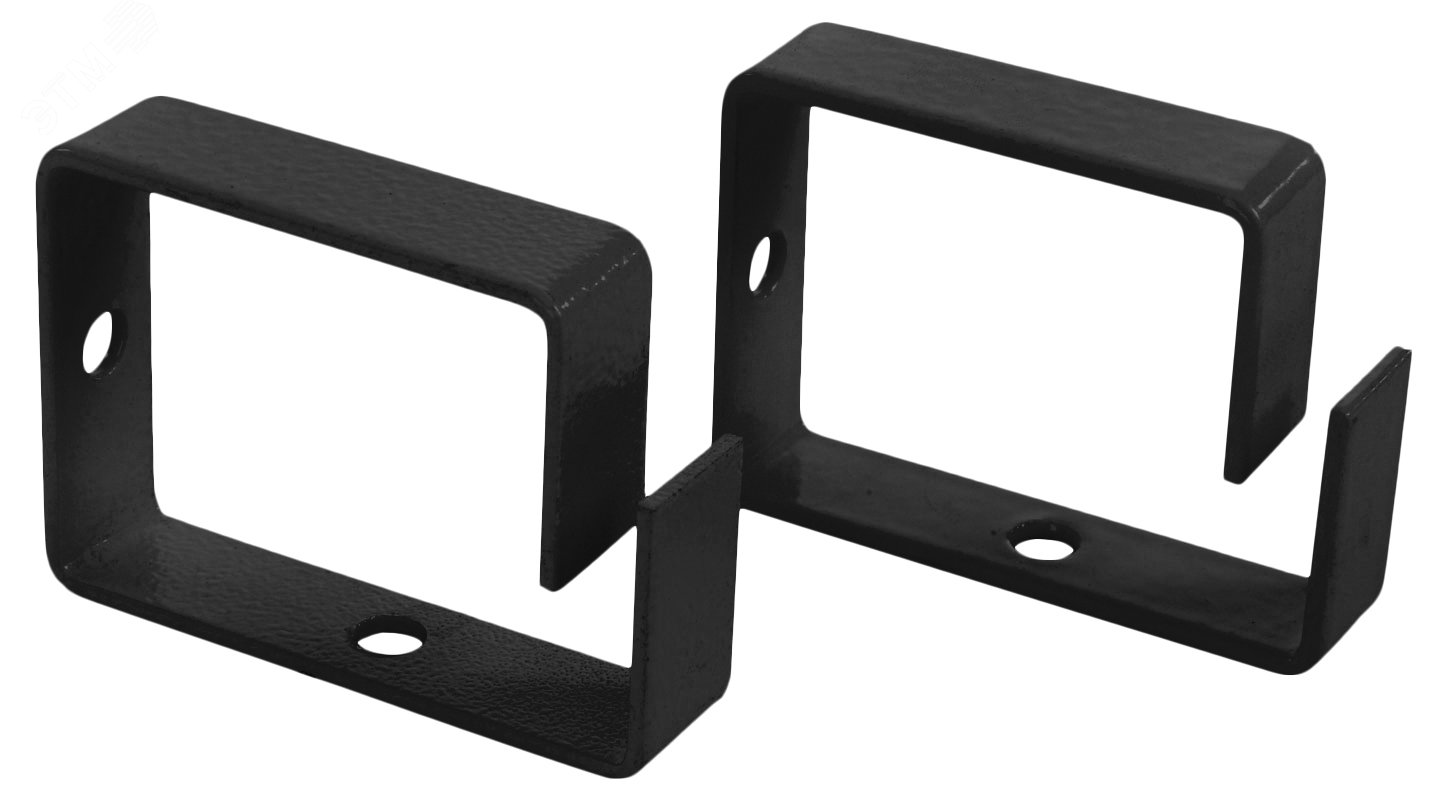 Кольцо организационное для укладки кабеля 65х45 мм, металлическое, цвет черный (RAL 9004)