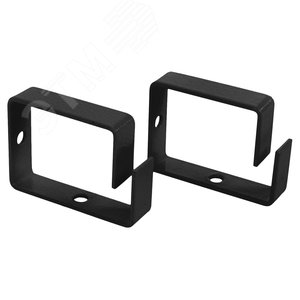 Кольцо организационное для укладки кабеля 65х45 мм, металлическое, цвет черный (RAL 9004)