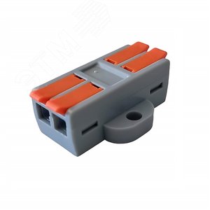 Клемма соединительная универсальная проходная 2 полюса с рычагом 0.5-6.0 (1шт)