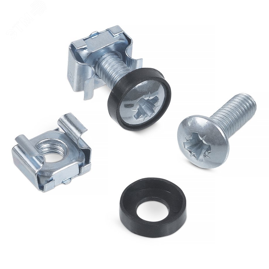 Винт с шайбой и гайкой M6 для крепления 19'' обор удования (1 шт)