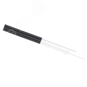 Кабель волоконно-оптический 9/125 одномодовый, 1 волокно, усилен двумя стеклопрутками, FTTH (fiber to the home) с внешним силовым элементом из стеклоп