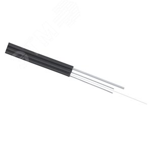 Кабель волоконно-оптический 9/125 одномодовый, 1 волокно, усилен двумя стальными проволоками, с внешним силовым элементом из стальной проволоки, внутр